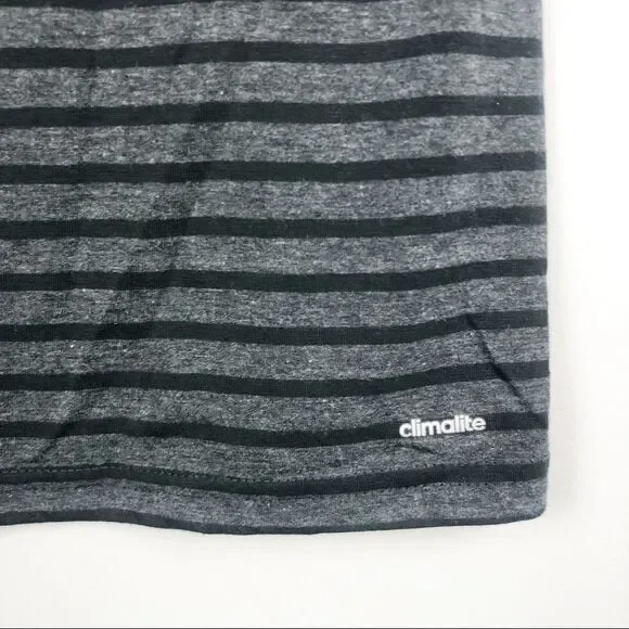 ADIDAS | Climalite Striped V-Neck Short Sleeve Tee - Picture 7 of 7